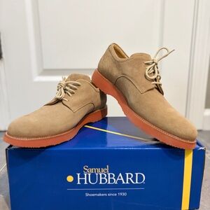 Samuel Hubbard Men's Tan Suede Derby Shoes